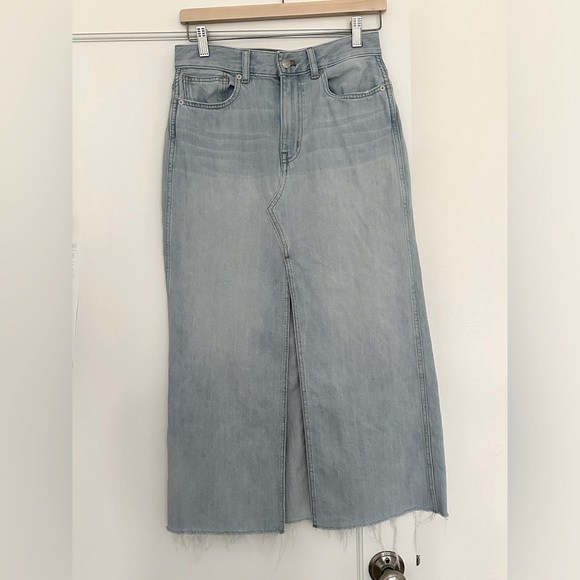 Madewell Denim Midi Skirt with Slit - Picture 1 of 2